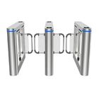 Double Glass Wings Swing Barrier Gate High Speed Facial Recognition Turnstile For Airport